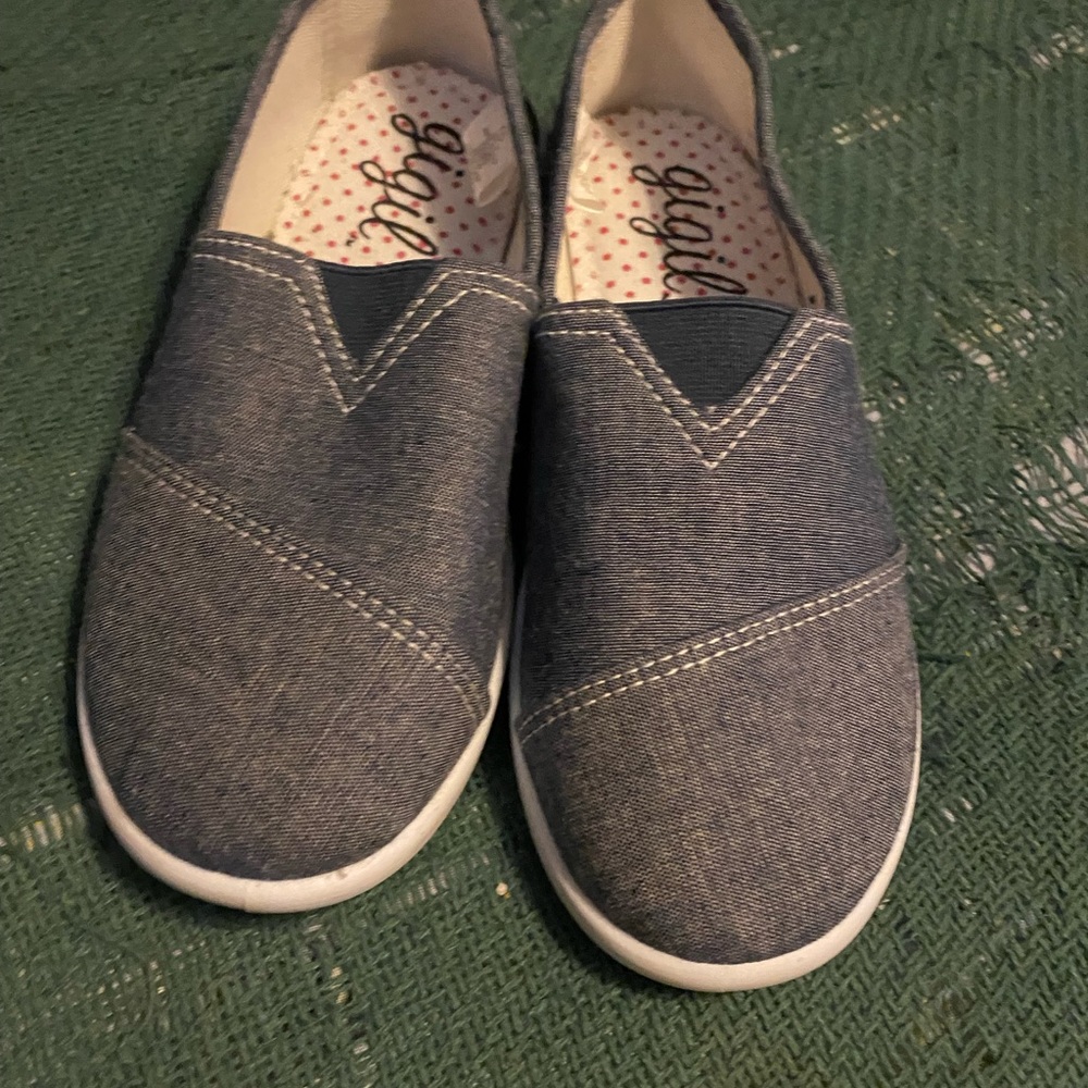 Denim slip on shoes